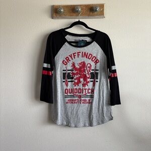 Hot Topic Harry Potter Gray and Black Tee